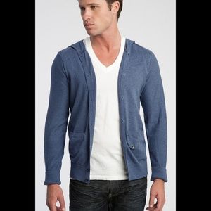 Guess Men Blue Cardigan Blue Sweater Xl 